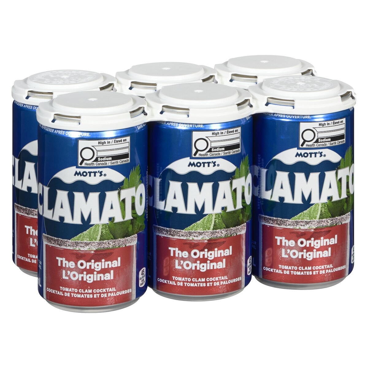 Mott's Clamato Tomato Clam Cocktail Original, 6 × 213 mL