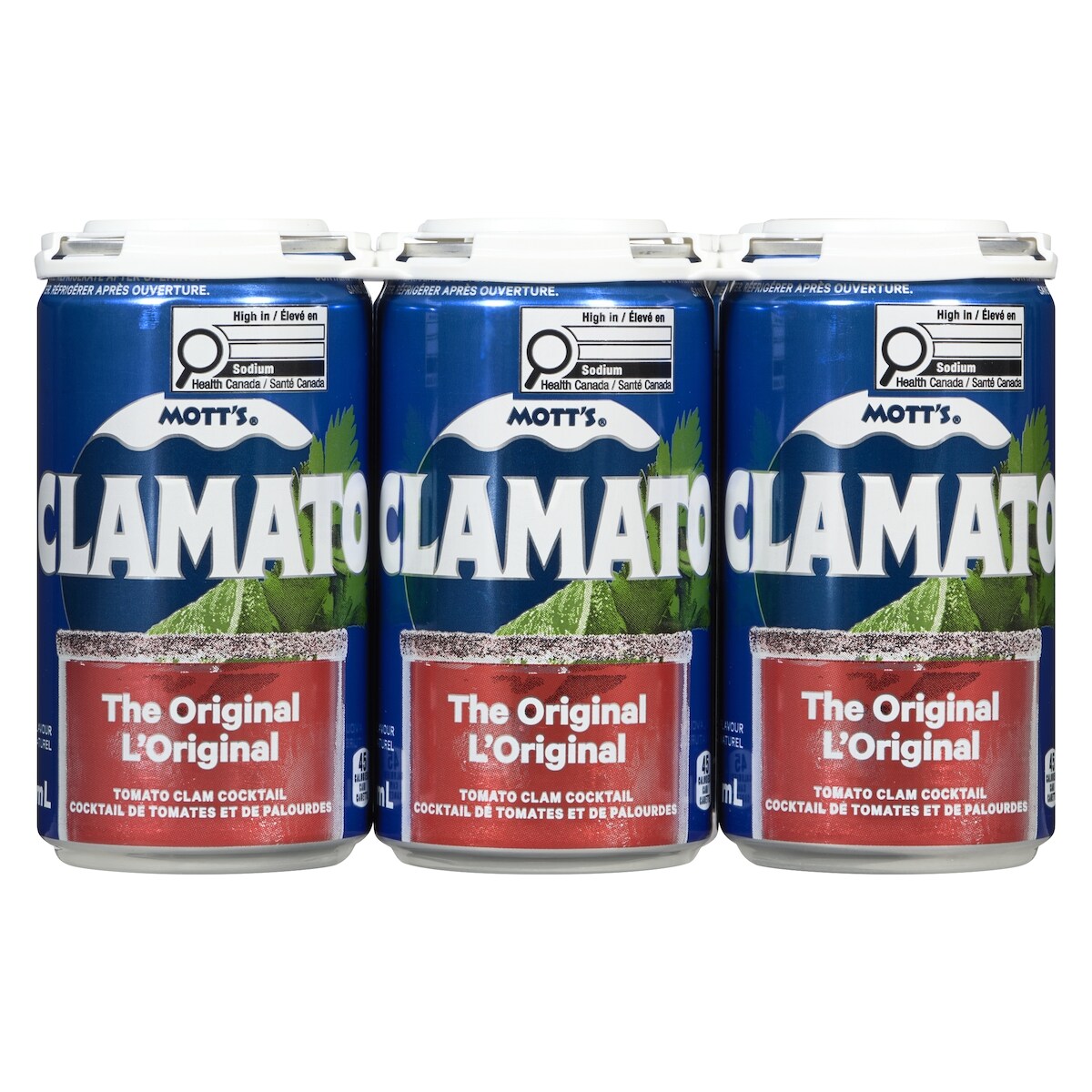 Mott's Clamato Tomato Clam Cocktail Original, 6 × 213 mL