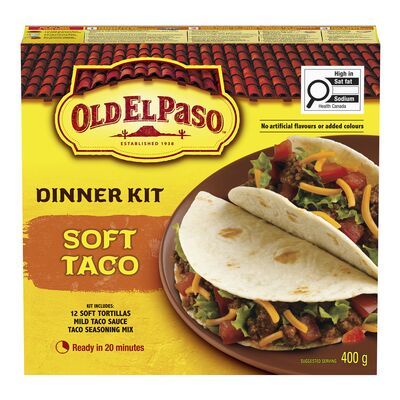 Old El Paso Soft Taco Dinner Kit, 400 g