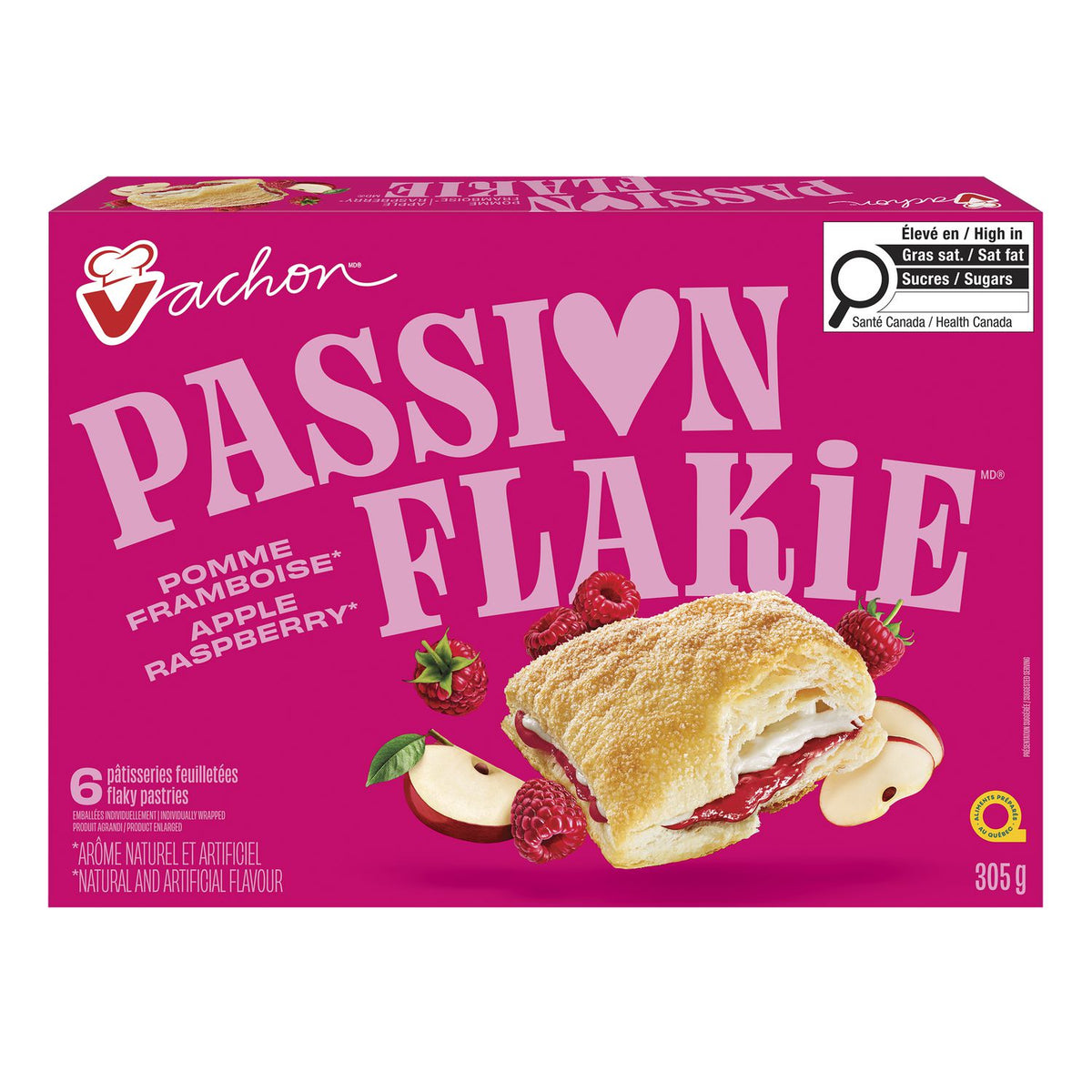 Vachon Passion Flakie Apple-Raspberry Flaky Pastries, 305 g
