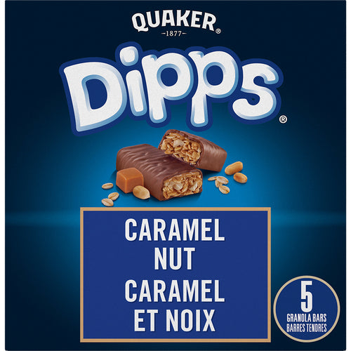 Quaker Dipps Granola Bars Caramel Nut, 156 g