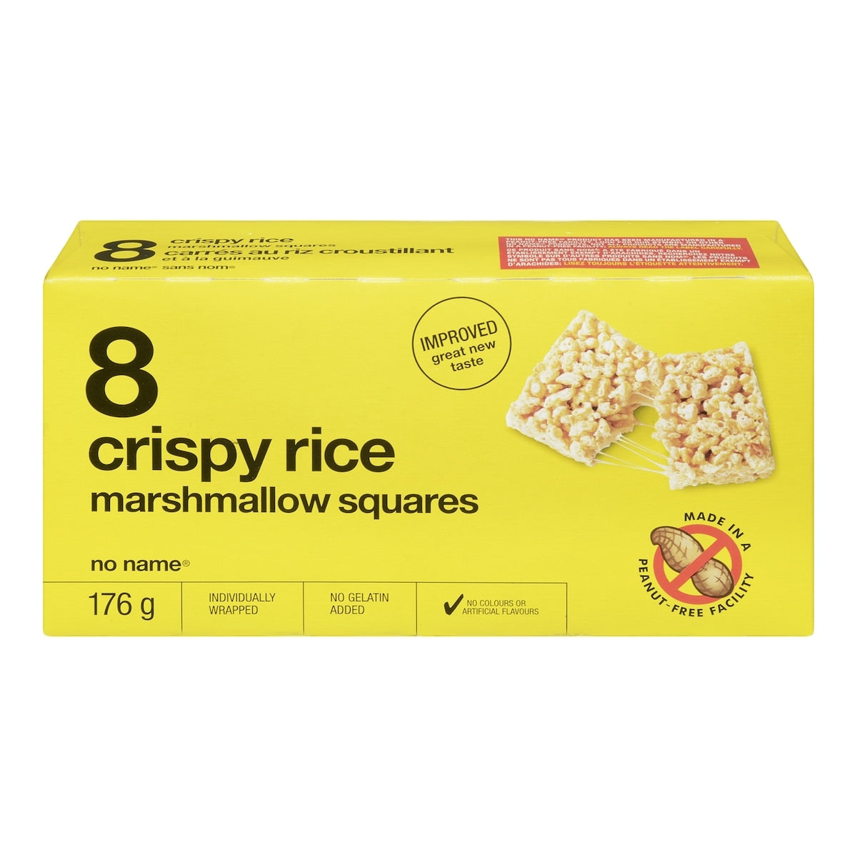 No Name Crispy Rice Marshmallow Squares, 176 g
