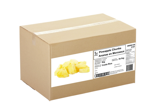 Fennec Frozen Pineapple Chunks, 5 × 1 kg