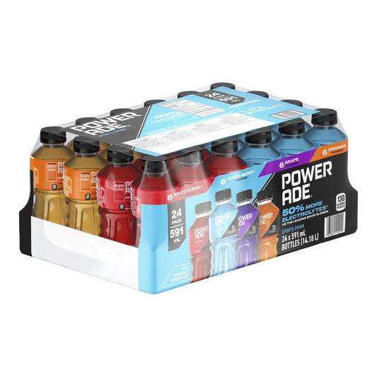 Powerade ION4 Sports Drink Variety Pack, 24 × 591 mL