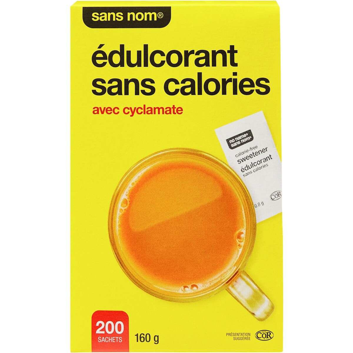 No Name Calorie Free Sweetener, 200 Packets, 160 g
