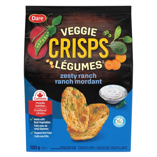 Dare Veggie Crisps Zesty Ranch, 100 g