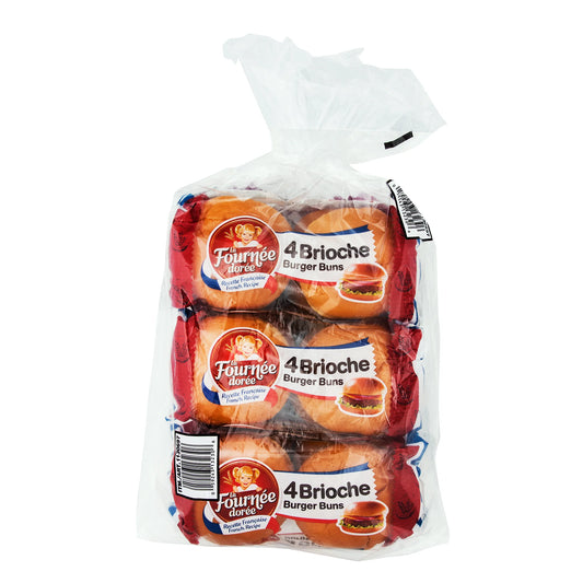 La Fournée Dorée Brioche Burger Buns, 3 × 200 g