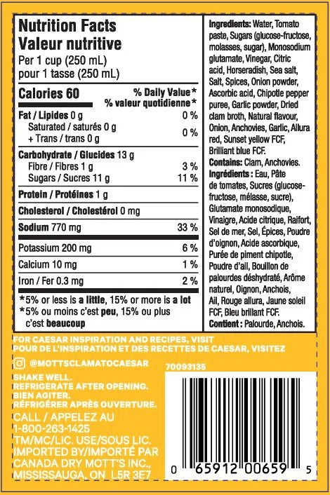 Mott's Clamato The Works Blend, 1.89 L