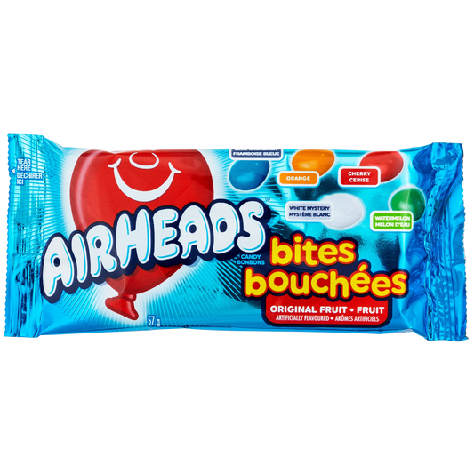 Airheads Original Fruit Candy Bites, 18 × 57 g