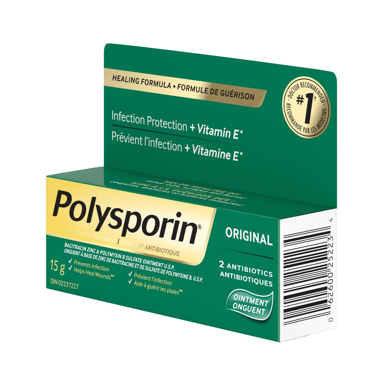 Polysporin Original Antibiotic Ointment, Heal-Fast Formula, 15 g