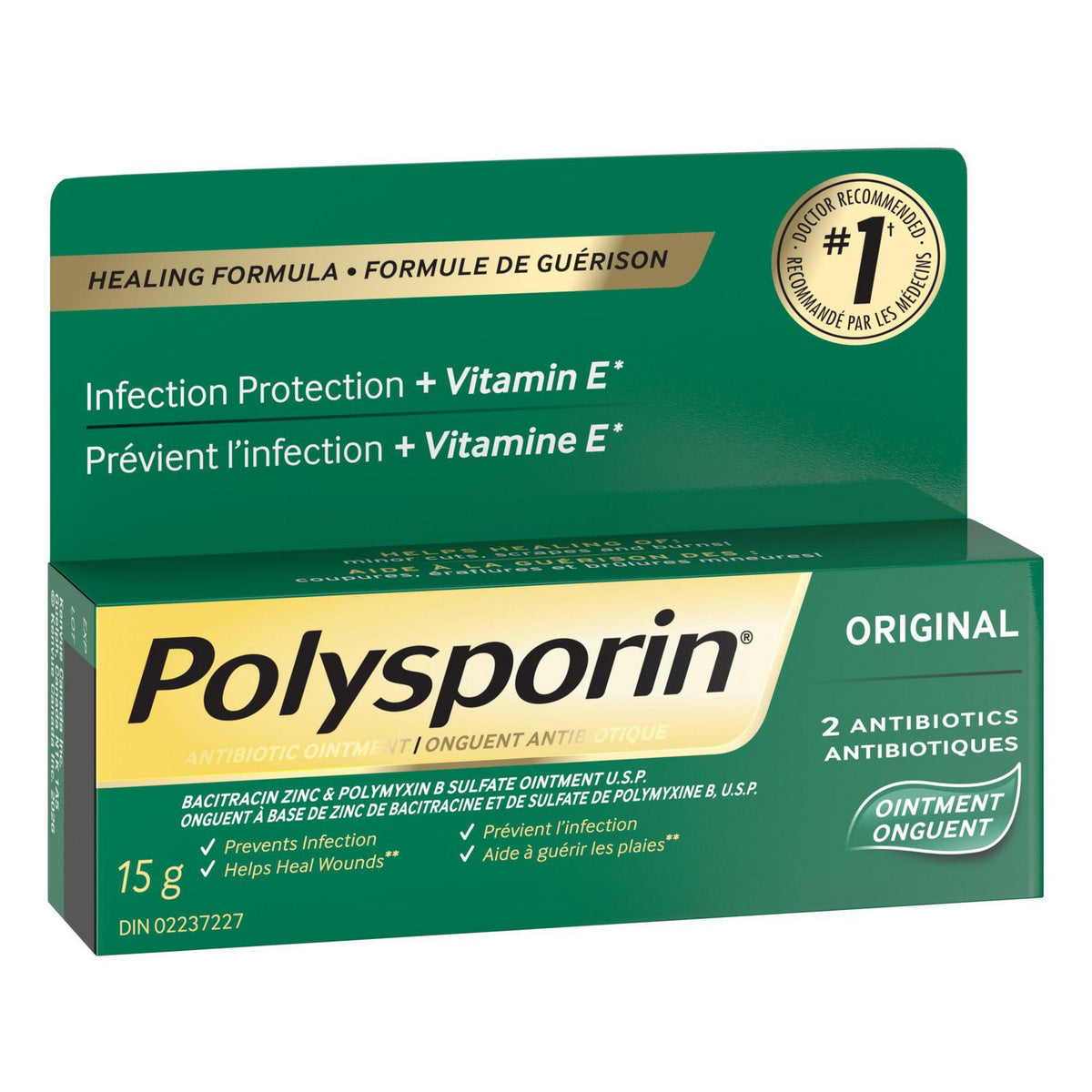 Polysporin Original Antibiotic Ointment, Heal-Fast Formula, 15 g
