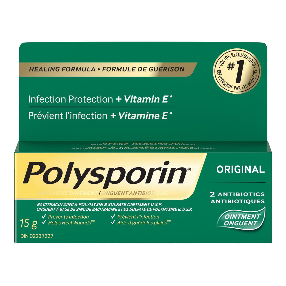 Polysporin Original Antibiotic Ointment, Heal-Fast Formula, 15 g