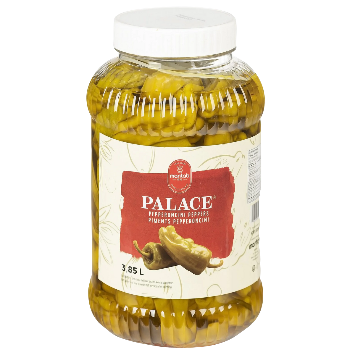 Palace Whole Pepperoncini Peppers, 3.85 L