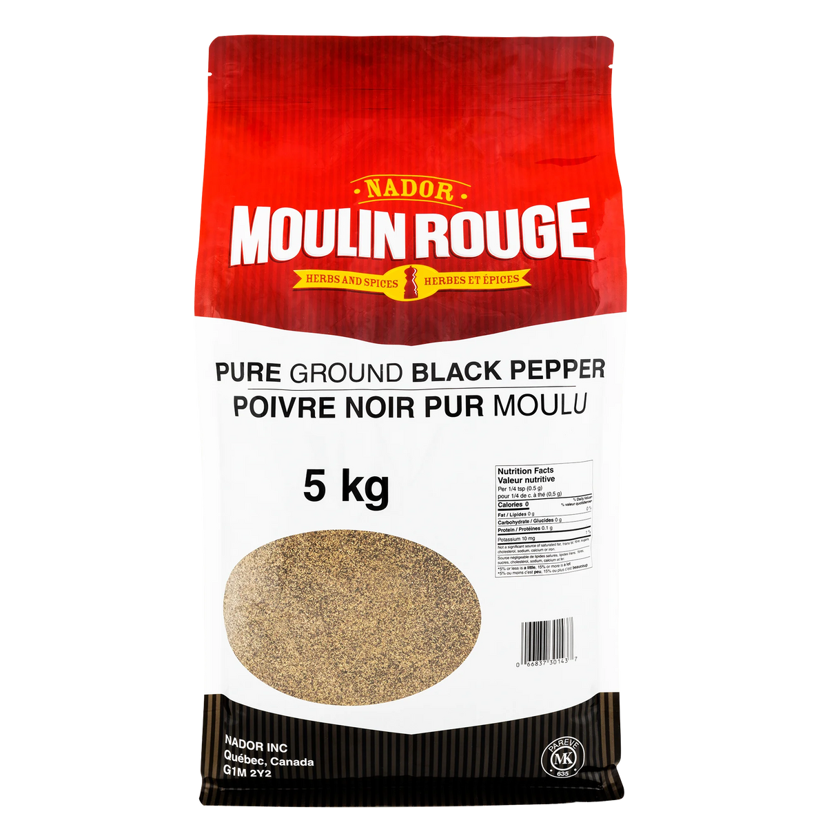 Moulin Rouge Pure Ground Black Pepper, 5 kg