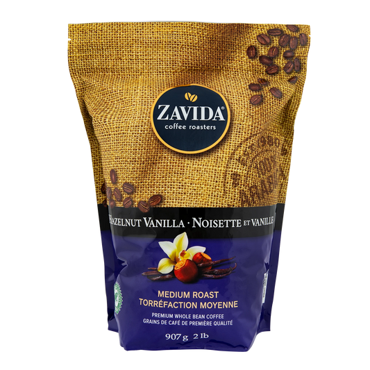 Zavida Hazelnut Vanilla Whole Bean Coffee, 907 g