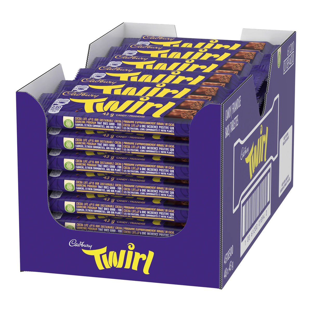 Cadbury Twirl Chocolate Bar, 48 × 43 g