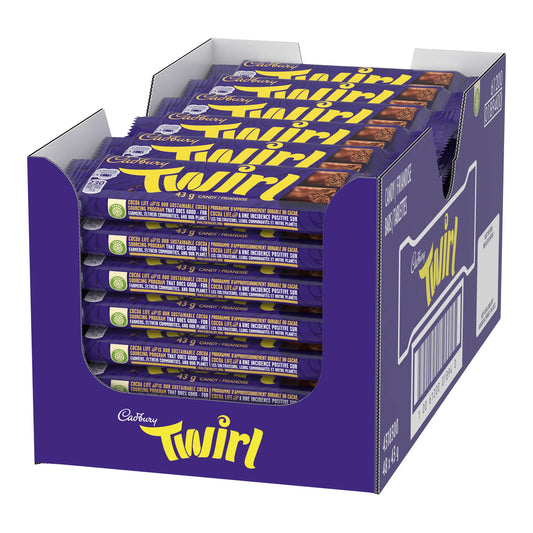 Cadbury Twirl Chocolate Bar, 48 × 43 g