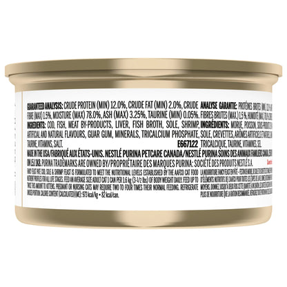 Fancy Feast Pate Cod, Sole & Shrimp Wet Cat Food, 85 g