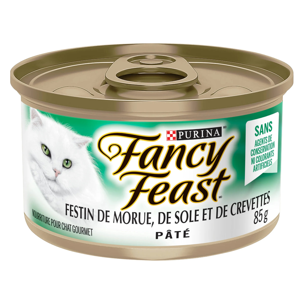 Fancy Feast Pate Cod, Sole & Shrimp Wet Cat Food, 85 g