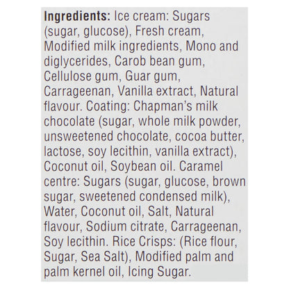 Chapman's Yukon Caribou Vanilla, Caramel & Milk Chocolate with Crispy Rice Pieces Ice Cream Bars, 7 × 90 mL