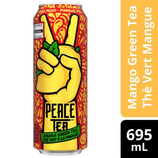 Peace Tea Mango Mood Green Tea Iced Tea Can, 695 mL