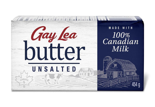Gay Lea Unsalted Butter, 454 g