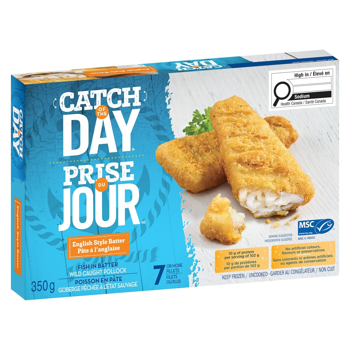 High Liner Catch of the Day Fish in Batter English Style, 350 g