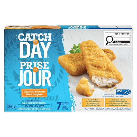 High Liner Catch of the Day Fish in Batter English Style, 350 g