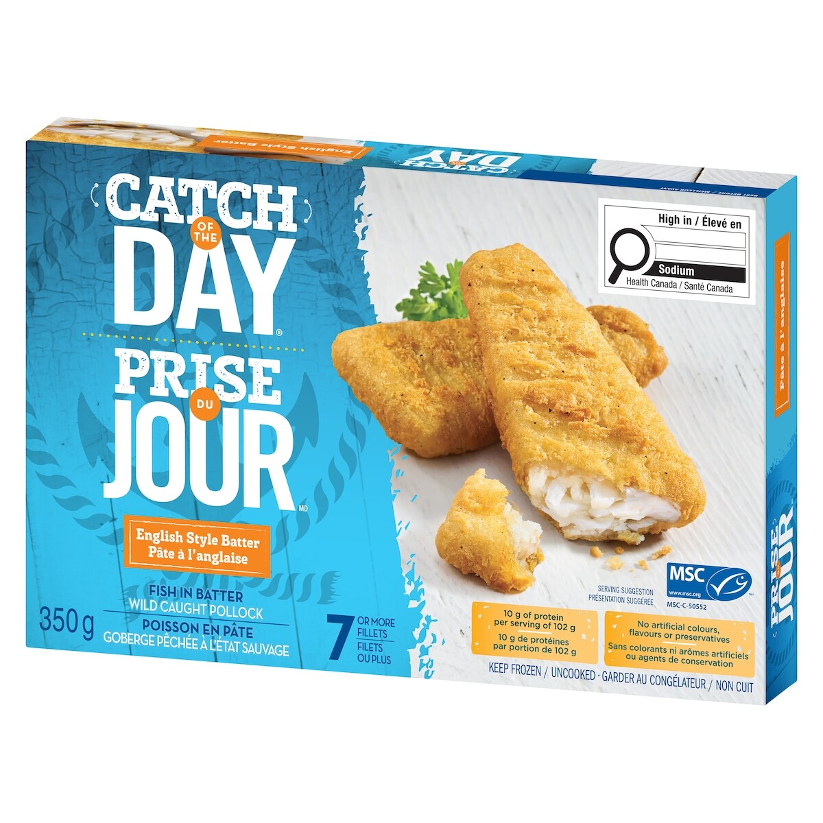 High Liner Catch of the Day Fish in Batter English Style, 350 g
