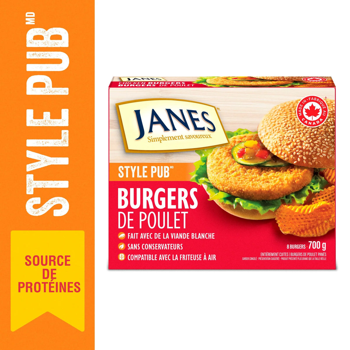 Janes Pub Style Breaded Chicken Burgers, 700 g