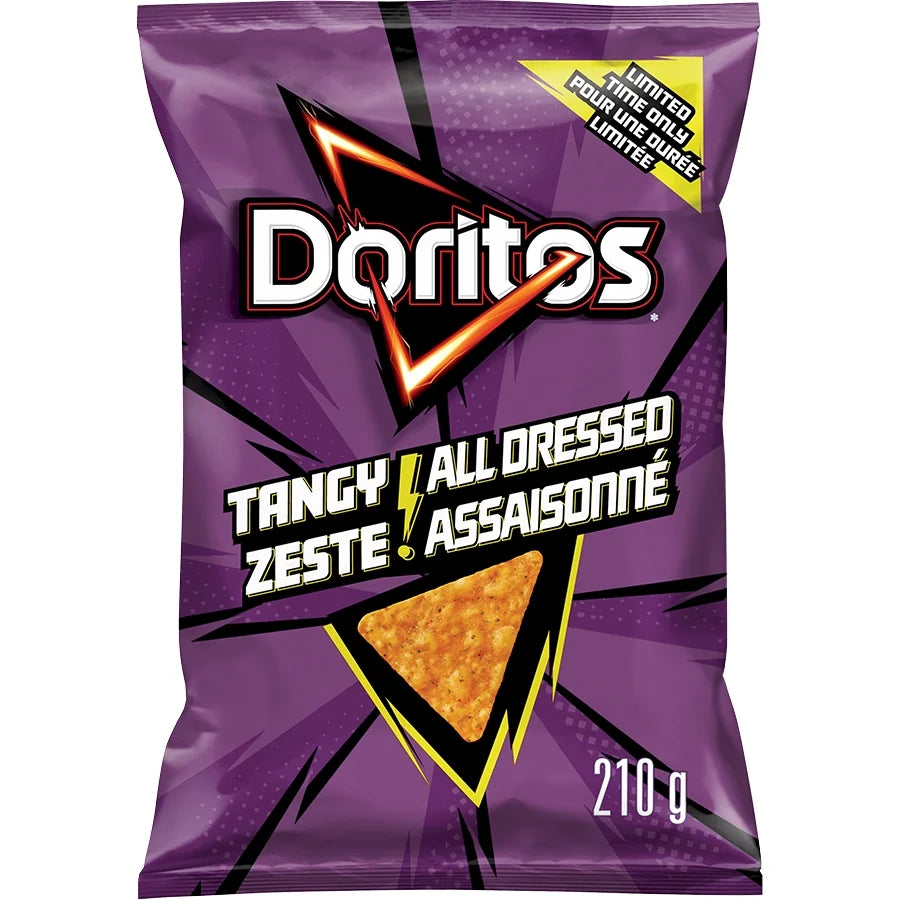 Doritos Tangy All Dressed Flavoured Tortilla Chips, 210 g