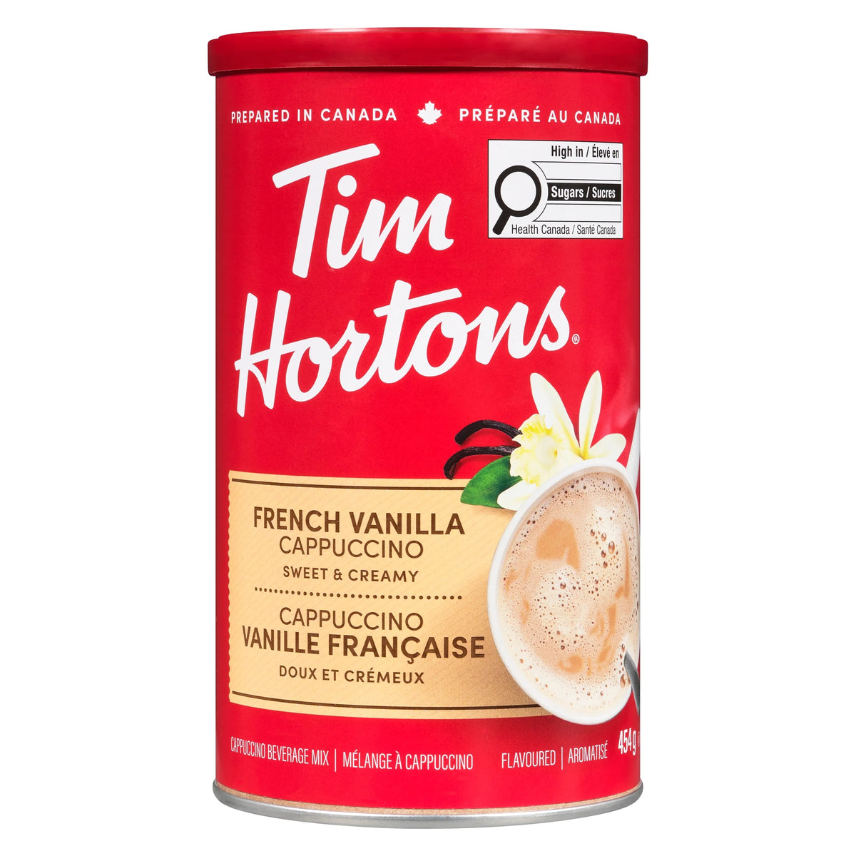 Tim Hortons French Vanilla Cappuccino Coffee Mix, 454 g