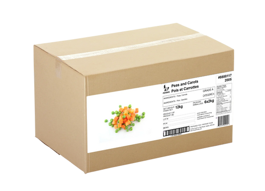 Fennec Frozen Peas and Carrots, 6 × 2 kg