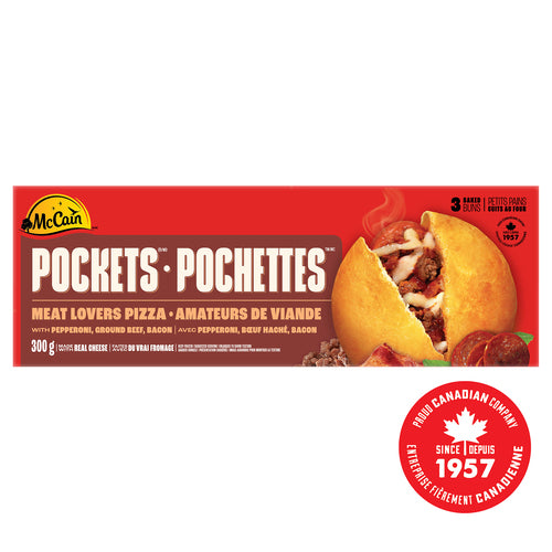McCain Pizza Pockets Meat Lovers, 3 × 100 g
