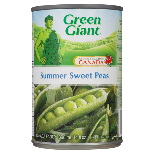 Green Giant Summer Sweet Peas 1/3 Less Salt, 398 mL