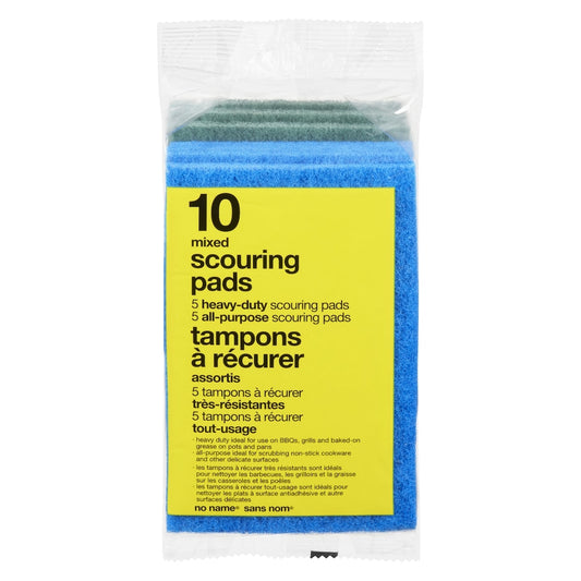 No Name Heavy-Duty & All-Purpose Mixed Scouring Pads, 10 Pack, 250 g