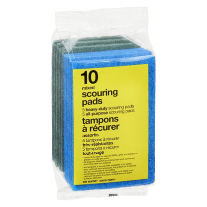No Name Heavy-Duty & All-Purpose Mixed Scouring Pads, 10 Pack, 250 g