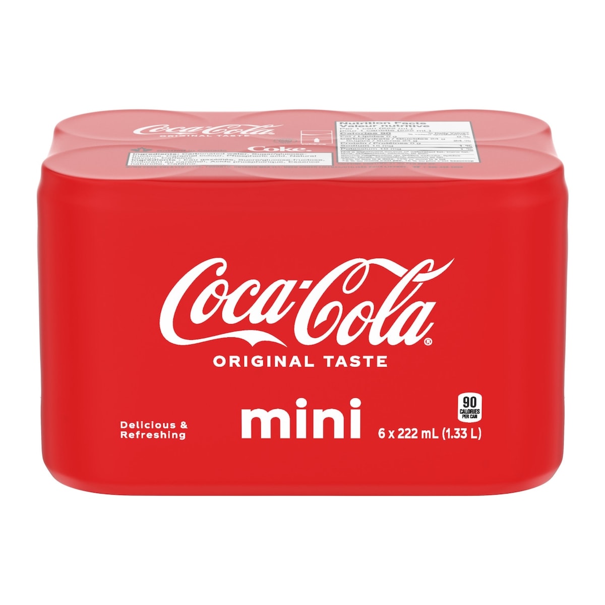Coca-Cola Cola Mini Cans, 6 × 222 mL
