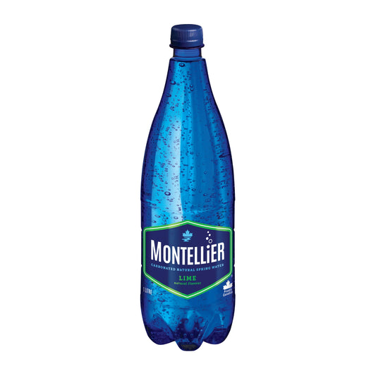 Montellier Lime Carbonated Natural Spring Water, 1 L
