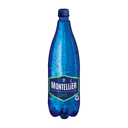 Montellier Lime Carbonated Natural Spring Water, 1 L