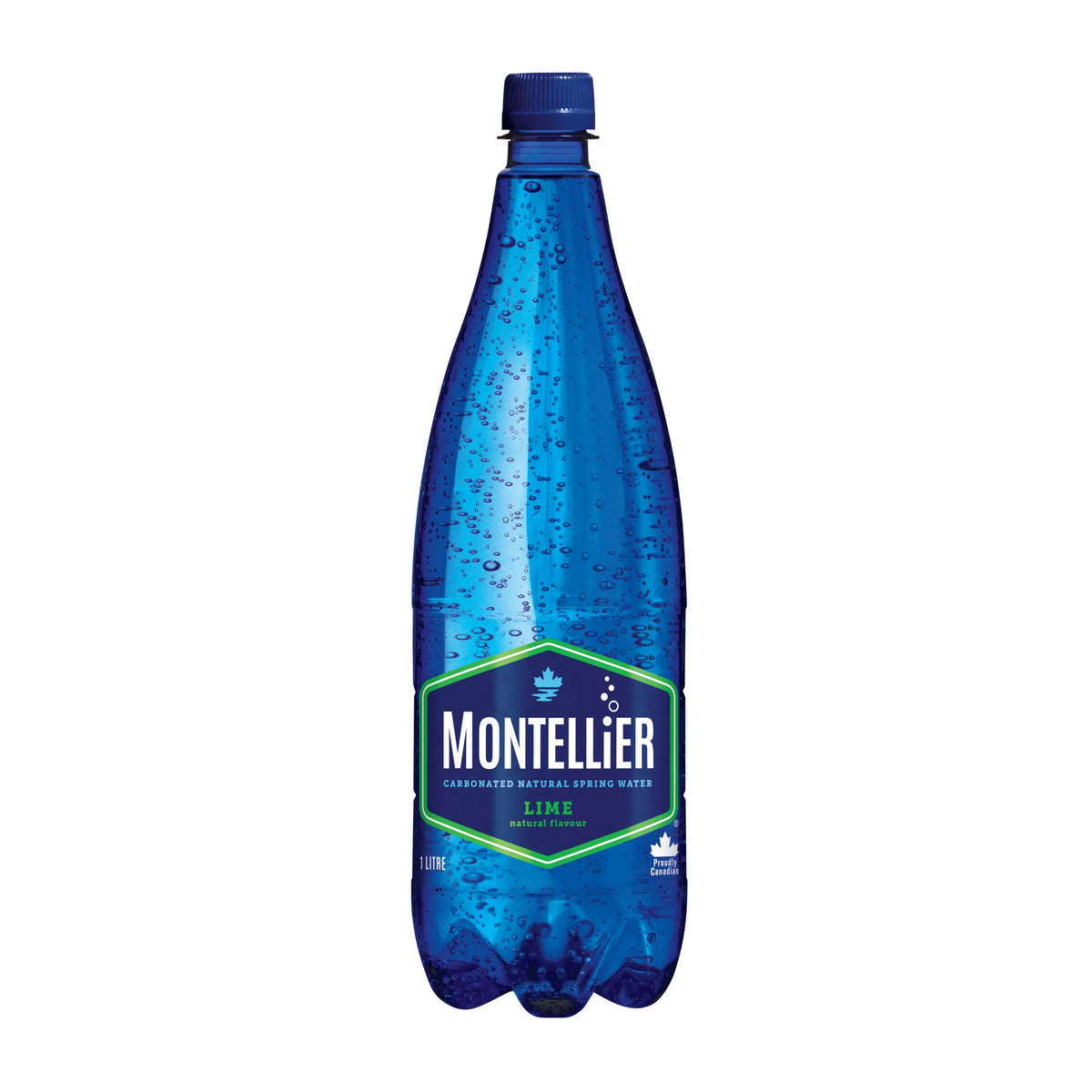 Montellier Lime Carbonated Natural Spring Water, 1 L