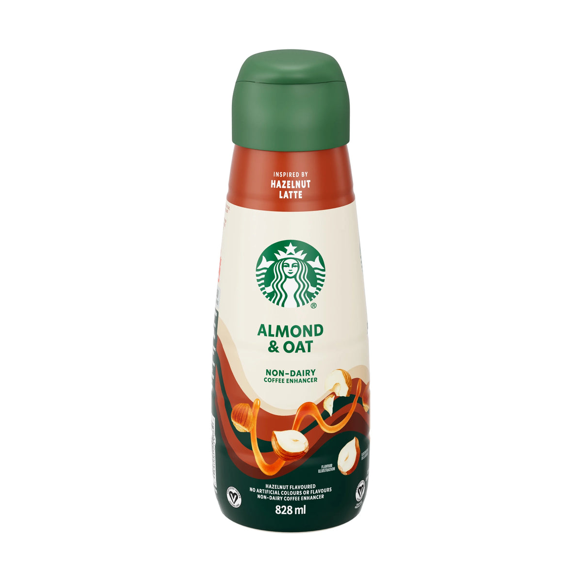 Starbucks Almond & Oat Non Dairy Hazelnut Latte Coffee Enhancer, 828 mL