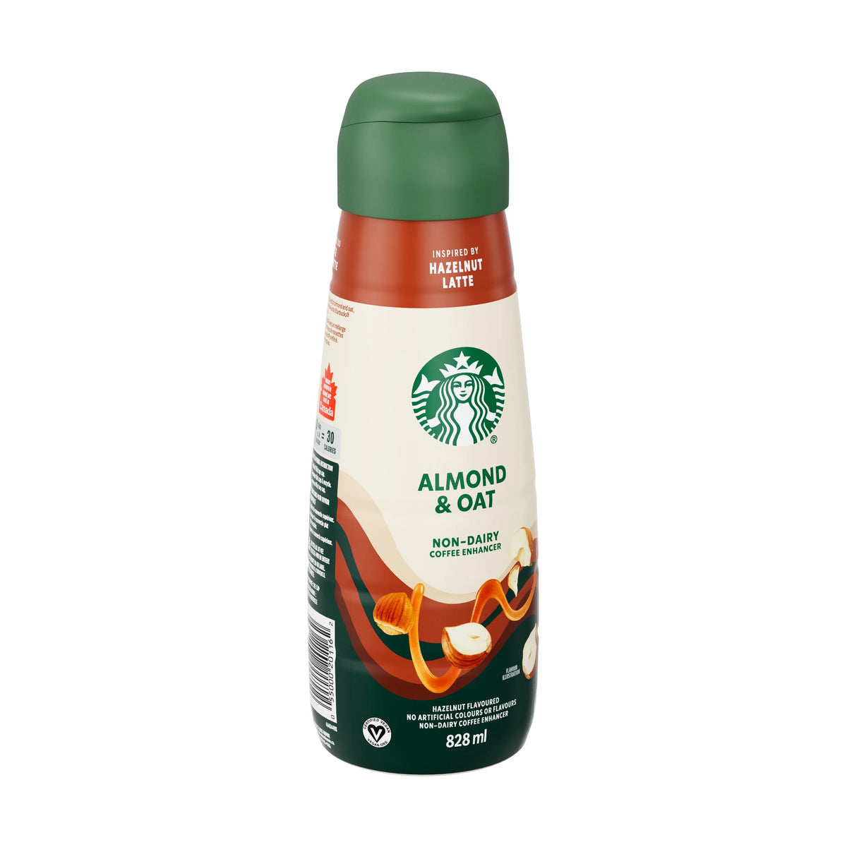 Starbucks Almond & Oat Non Dairy Hazelnut Latte Coffee Enhancer, 828 mL