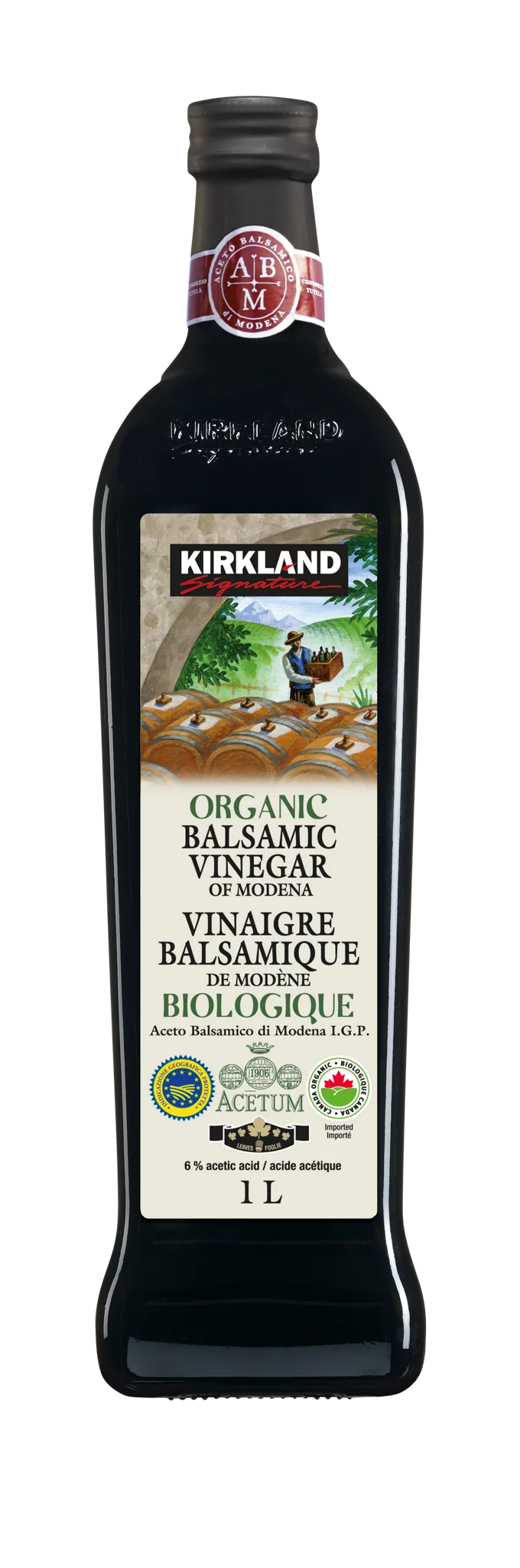 Kirkland Signature Organic Balsamic Vinegar of Modena, 1 L