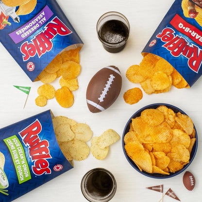 Ruffles Flamin’ Hot Bar-B-Q Flavoured Potato Chips, 190 g