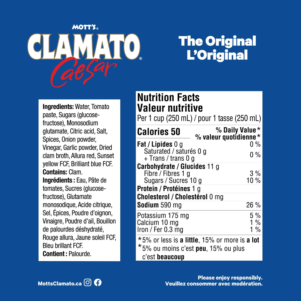 Mott's Clamato Original Caesar Mix Bottle, 1.89 L