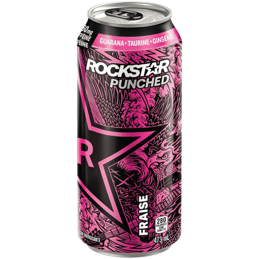 Rockstar Punched Strawberry, 473 mL