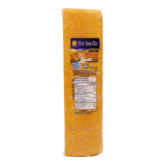Tre Stelle Smoked Cheddar Cheese, 3.5 kg average weight