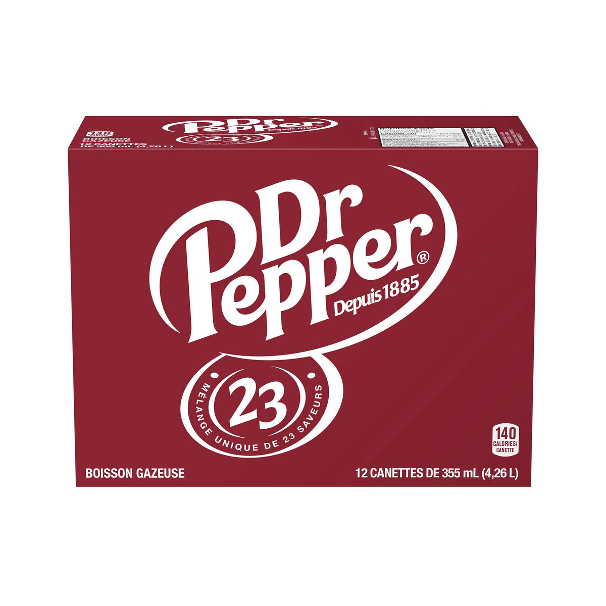 Dr Pepper Soda Cans, 12 × 355 mL
