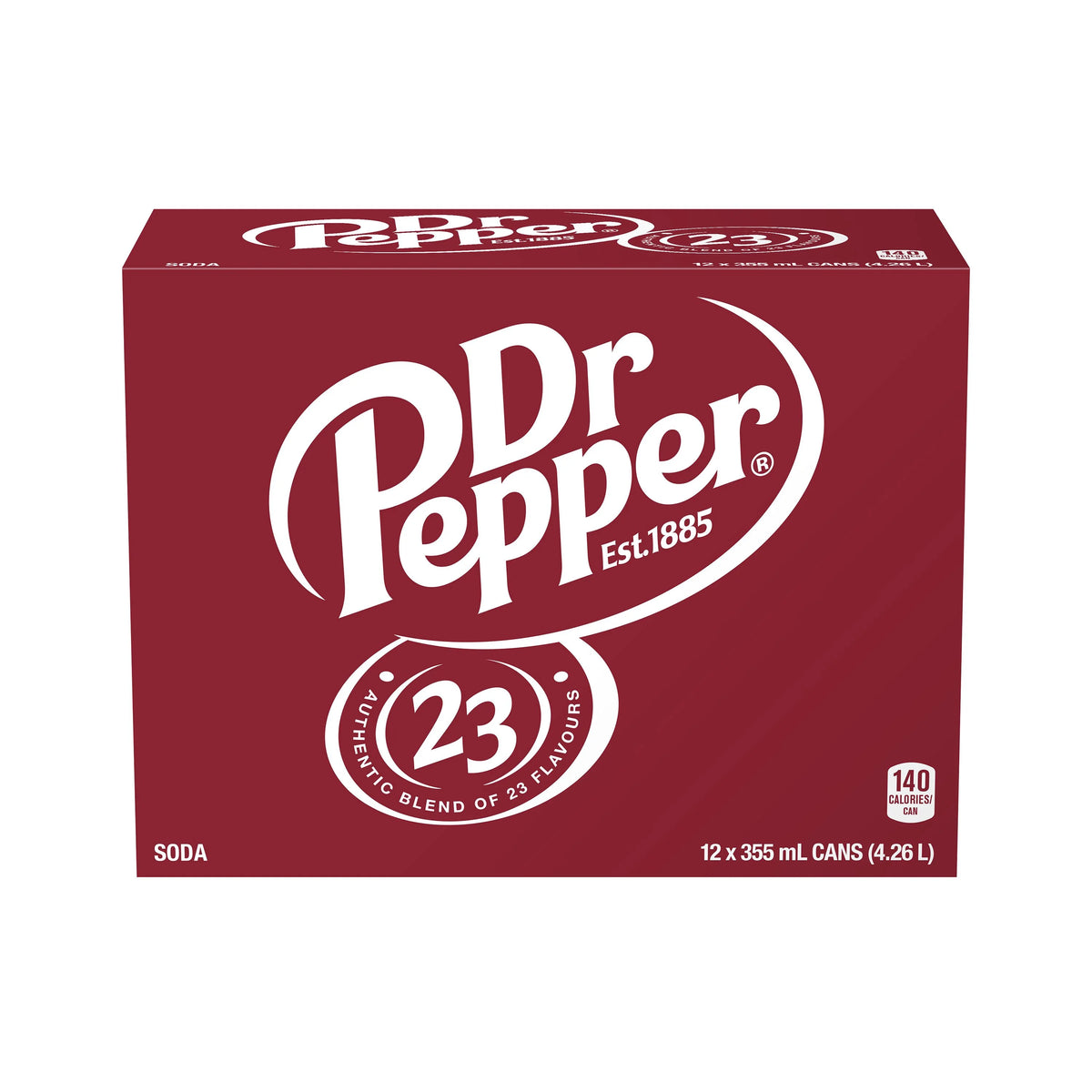 Dr Pepper Soda Cans, 12 × 355 mL
